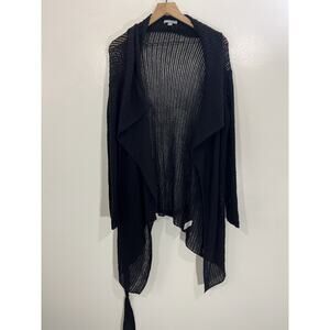 James Perse Open Front Sweater Cardigan 2 Cashmere Boho Minimal Coastal Capsule